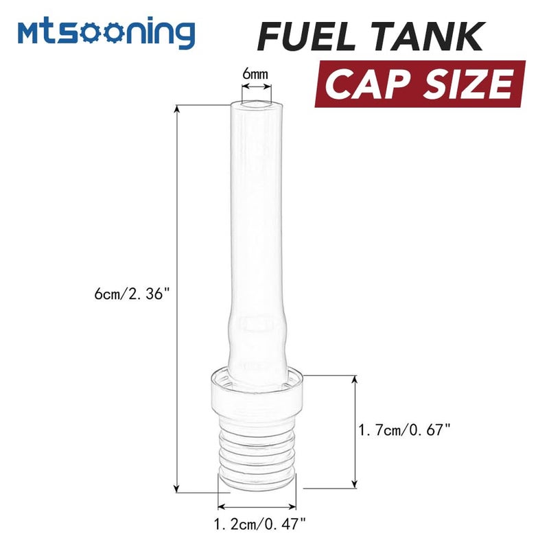 Mtsooning Breather Fuel Tank Hose, 3PCS Gas Cap Tube, Universal Air Vent Valve Tube Replacement for Dirt Pit Quad Bike Atv Red - Image 2